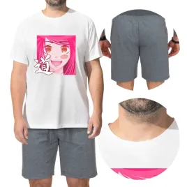 pizama-meska-tshirt-spodenki-anime-wzory-m
