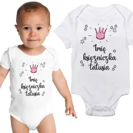 body-dzieciecie-biale-ksiezniczka-taty-imie-wz-68