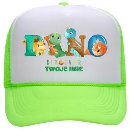 czapka-limonka-z-daszkiem-do-szkoly-dinozaury-wz