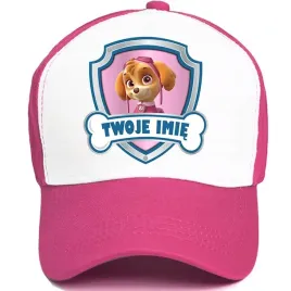 czapka-fuksja-z-daszkiem-psi-patrol-imie-wzory