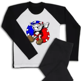 pizama-pizamka-czarna-cuphead-zabawne-wzory-152-cm
