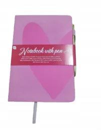 notes-80-kartek-a5-rozowy-ze-zlotym-dlugopisem