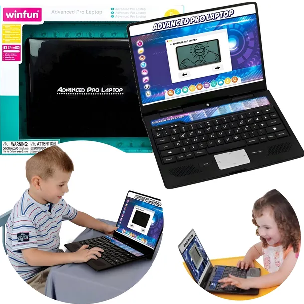Laptop Edukacyjny Dwujęzyczny dla Dzieci Nauka Komputerek Zabawka 5lat +