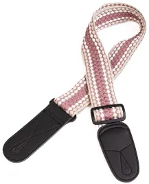 pasek-gitarowy-tkany-regulowany-skorzane-koncowki-wzor-retro-mod-1