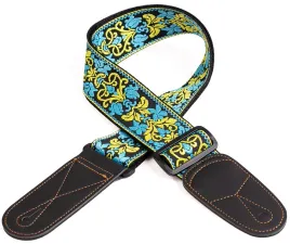 pasek-gitarowy-tkany-regulowany-skorzane-koncowki-wzor-retro-mod-5