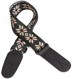 pasek-gitarowy-tkany-regulowany-skorzane-koncowki-wzor-retro-mod-7