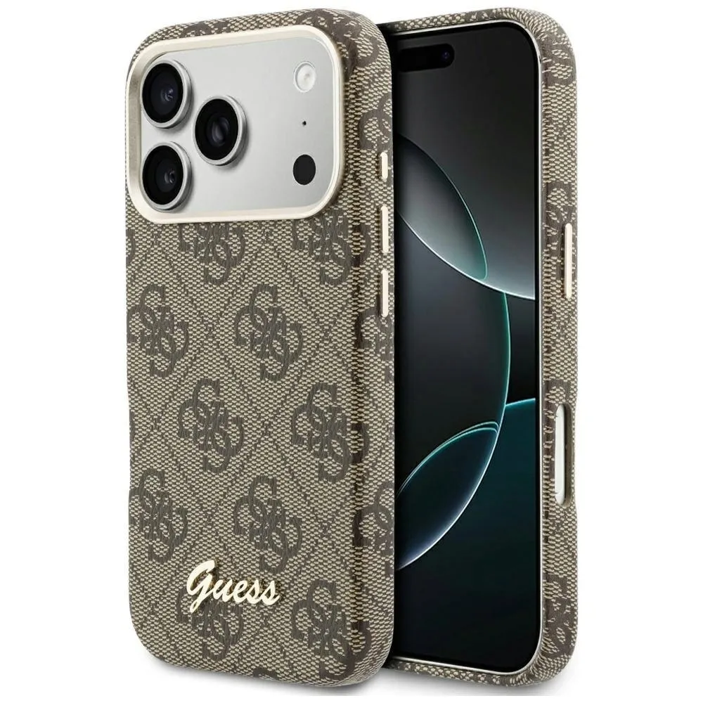 etui-guess-4g-script-magsafe-do-iphone-17-pro-brazowy