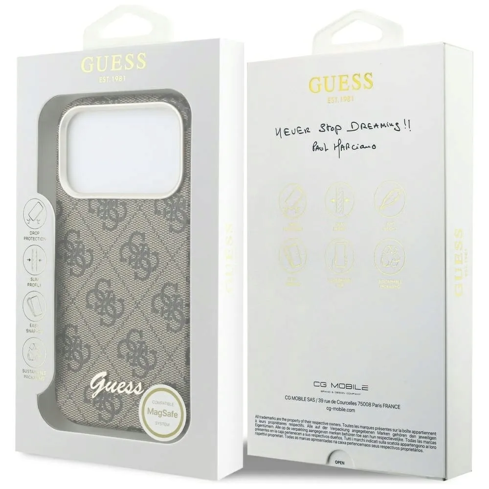 etui-guess-4g-script-magsafe-do-iphone-17-pro-brazowy