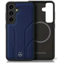 etui-mercedes-leather-debossed-lines-magsafe-do-samsung-galaxy-s25-niebiesk