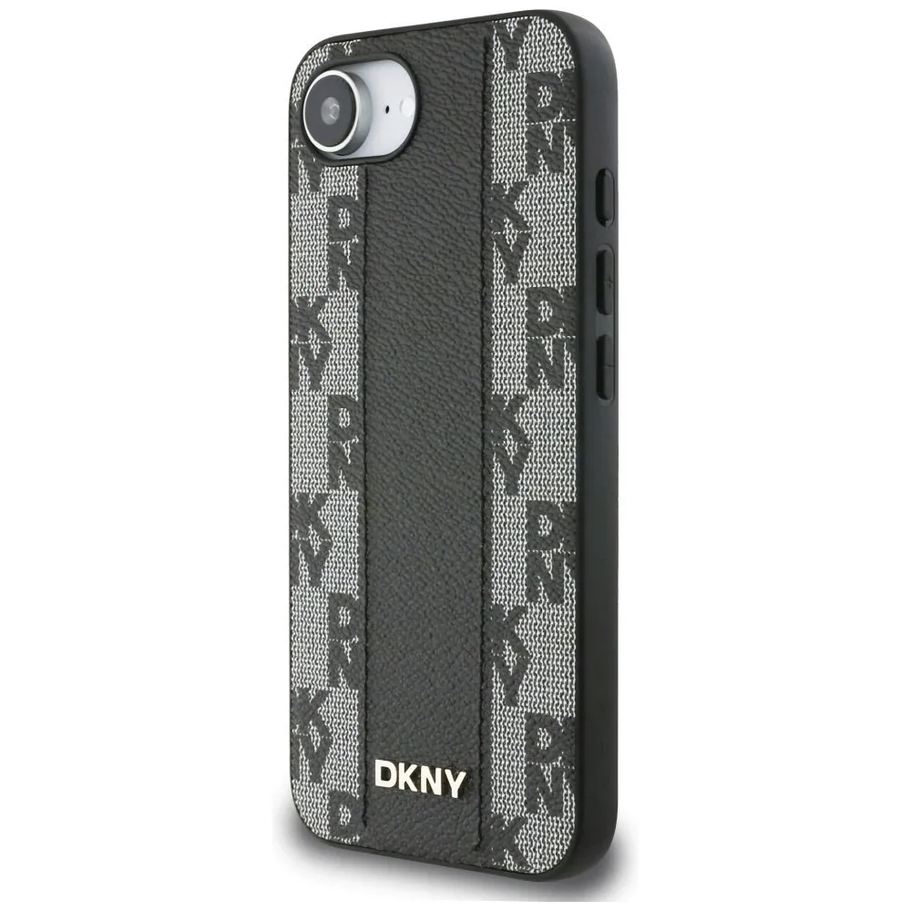 etui-dkny-leather-checkered-mono-pattern-magsafe-do-iphone-16e-czarny