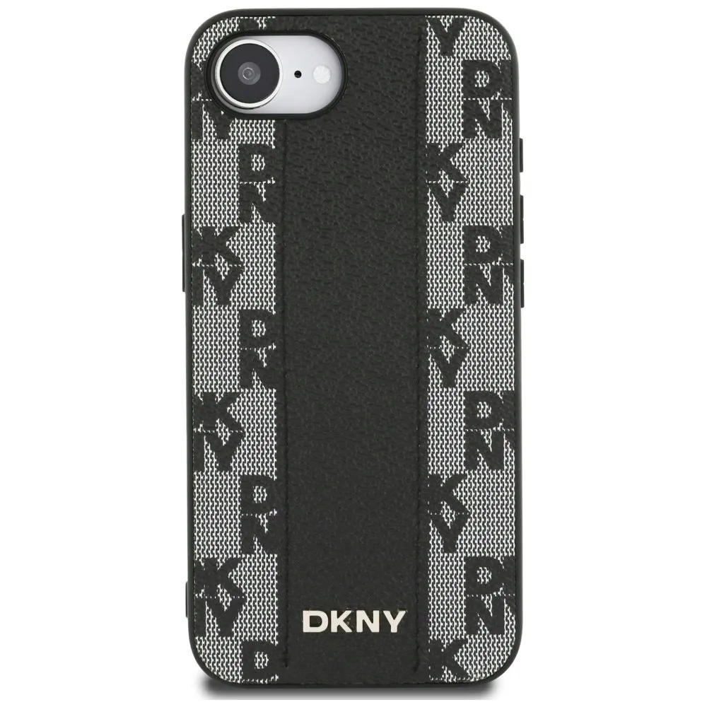 etui-dkny-leather-checkered-mono-pattern-magsafe-do-iphone-16e-czarny