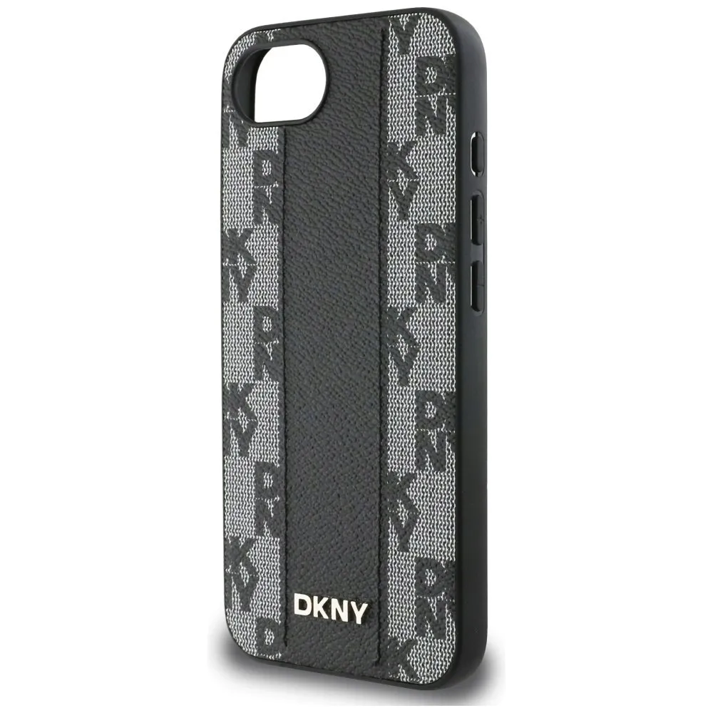 etui-dkny-leather-checkered-mono-pattern-magsafe-do-iphone-16e-czarny