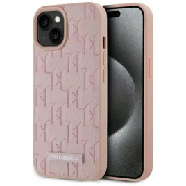 etui-karl-lagerfeld-leather-monogram-metal-logo-magsafe-do-iphone-15-rozowy