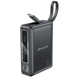 awei-powerbank-z-wbudowanym-kablem-p87k-10000mah-czarny-black-30w