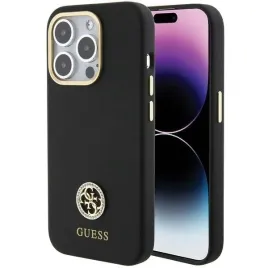 guess-guhcp15lm4dgpk-iphone-15-pro-6-1-czarny-black-hardcase-silicone-logo