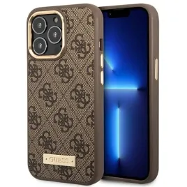 guess-guhmp14lu4gprw-iphone-14-pro-61-brazowy-brown-hard-case-4g-logo-pla