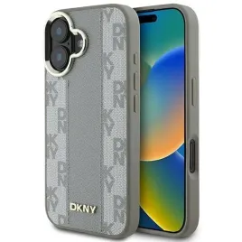 dkny-dkhmp16spcpvsle-iphone-16-6-1-bezowy-beige-hardcase-checkered-pattern