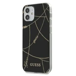 guess-guhcp12spcuchbk-iphone-12-mini-54-czarny-black-hardcase-gold-chain