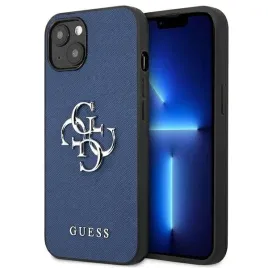 guess-guhcp13ssa4gsbl-iphone-13-mini-54-niebieski-blue-hardcase-saffiano