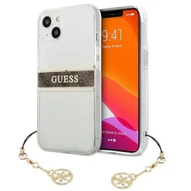 guess-guhcp13skb4gbr-iphone-13-mini-54-transparent-hardcase-4g-brown-stra