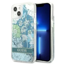 guess-guhcp13mlflsn-iphone-13-61-zielony-green-hardcase-flower-liquid-gli