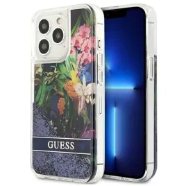 guess-guhcp13llflsb-iphone-13-pro-13-61-niebieski-blue-hardcase-flower