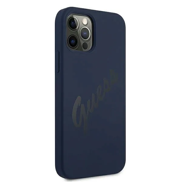 guess-guhcp12llsvsbl-iphone-12-pro-max-67-niebieski-blue-hardcase-script-typ-plecki