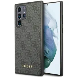 guess-guhcs23lg4gfgr-s23-ultra-s918-szary-grey-hardcase-4g-metal-gold-logo