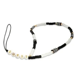guess-zawieszka-gustbckh-phone-strap-czarno-bialy-black-white-heishi-beads