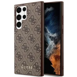 guess-guhcs23lg4gfbr-s23-ultra-s918-brazowy-brown-hard-case-4g-metal-gold-l