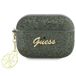 guess-guap2glgsha-airpods-pro-2-cover-zielony-kaki-glitter-flake-4g-charm