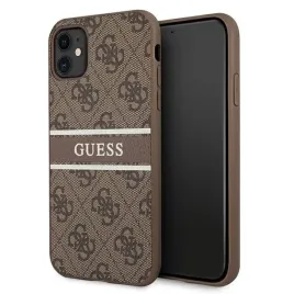 guess-guhcn614gdbr-iphone-11-xr-61-brazowy-brown-hardcase-4g-stripe