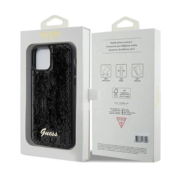 plecki-guess-do-apple-iphone-12-12-pro-sequin-script-metal-czarny-stan-nowy