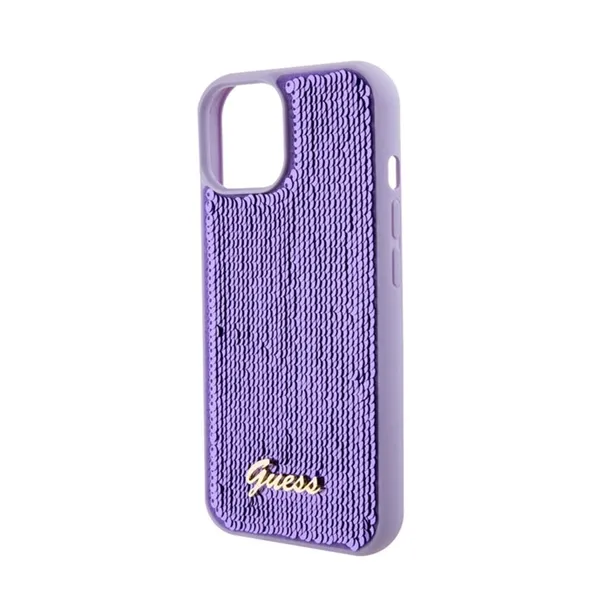 plecki-guess-do-apple-iphone-15-sequin-script-metal-fioletowy-rozszerzenie-podstawka