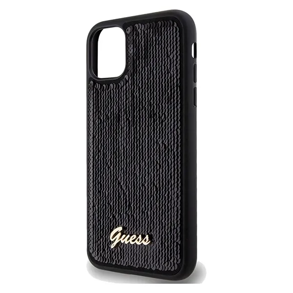 plecki-guess-do-apple-iphone-11-xr-sequin-script-metal-czarny-zalaczone-wyposazenie-szklo-hartowane-szmatka-do-czyszczenia