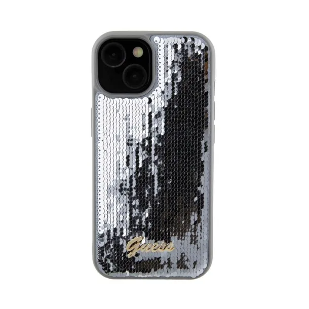 plecki-guess-do-apple-iphone-15-sequin-script-metal-srebrny-kolor-srebrny