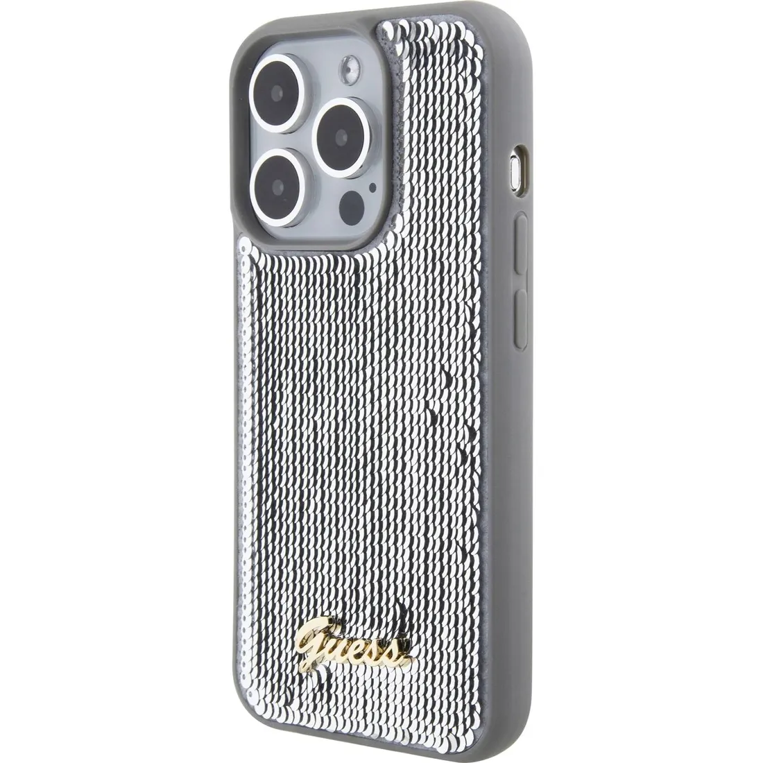 plecki-guess-do-apple-iphone-15-pro-sequin-script-metal-srebrny-stan-nowy