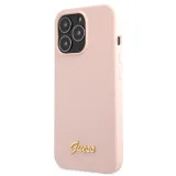 plecki-guess-do-apple-iphone-13-pro-max-silicone-script-rozowy-stan-nowy