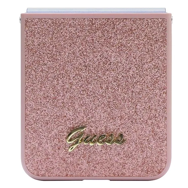 plecki-guess-do-samsung-flip-5-glitter-script-rozowy-stan-nowy