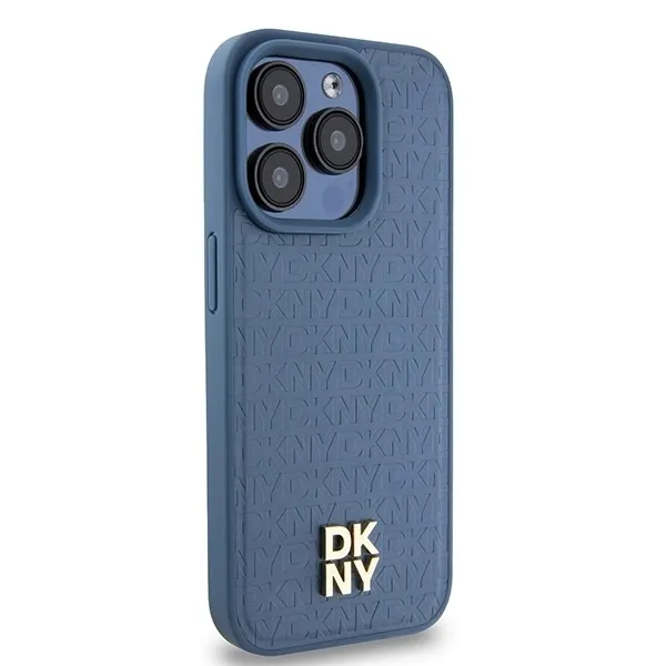 plecki-dkny-do-apple-iphone-15-pro-leather-monogram-pattern-niebieski-stan-nowy
