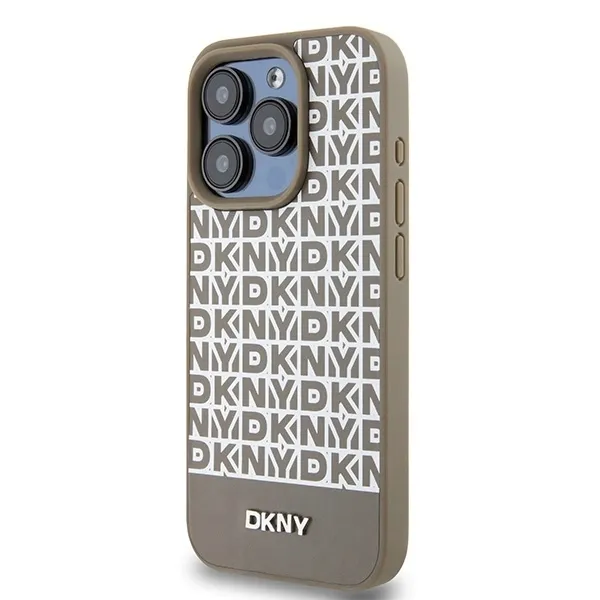 plecki-dkny-do-apple-iphone-15-pro-leather-printed-pattern-brazowy-stan-nowy