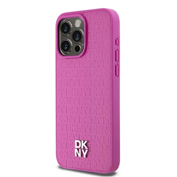 plecki-dkny-do-apple-iphone-15-pro-max-leather-monogram-pattern-rozowy-stan-nowy