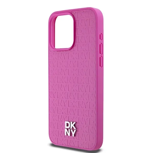 plecki-dkny-do-apple-iphone-15-pro-max-leather-monogram-pattern-rozowy-stan-nowy
