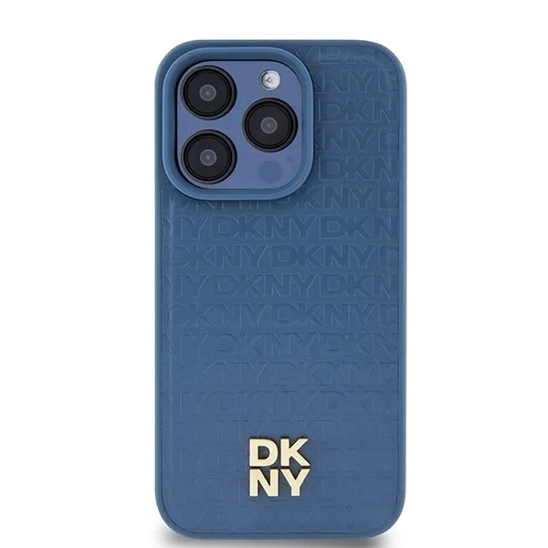 plecki-dkny-do-apple-iphone-15-pro-leather-monogram-pattern-niebieski-stan-nowy