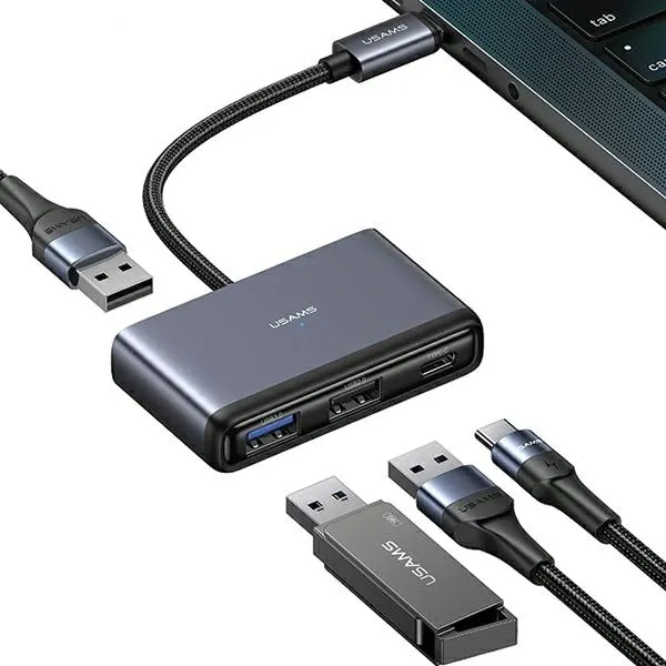 adapter-hub-4w1-2xusb-2-0-usb-3-0-usb-c-usams-stan-nowy