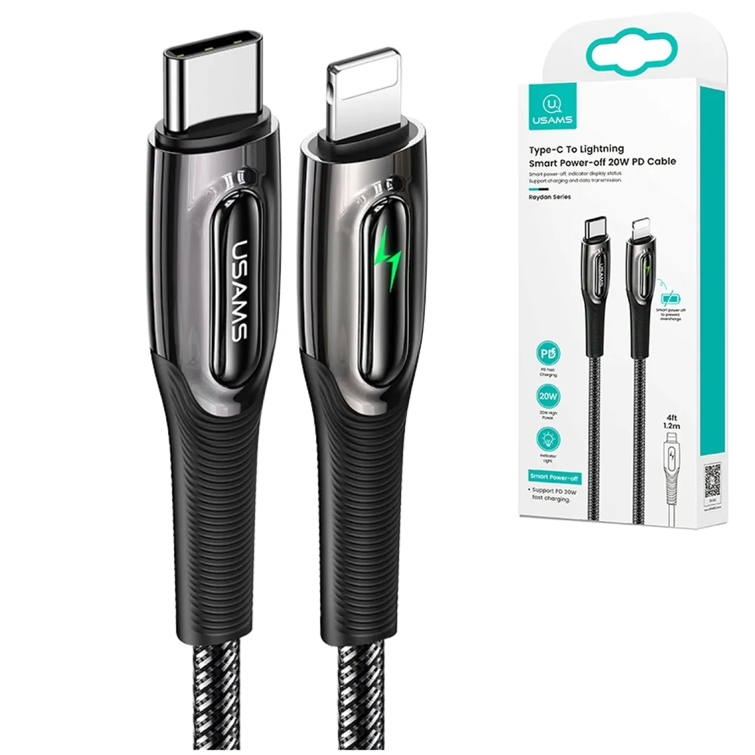 kabel-usb-typ-c-apple-lightning-usams-12-m-stan-nowy