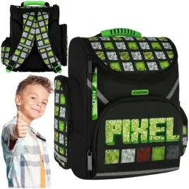 plecak-tornister-szkolny-ergonomiczny-pixel-czarno-zielony-starpak