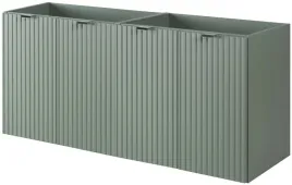 zielona-szafka-pod-umywalke-120-cm-wiszaca-ryflowane-fronty-4-drzwi-mdf