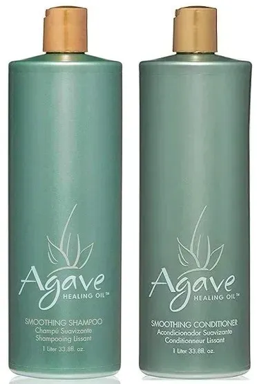 Zestaw po keratynie nanoplastii AGAVE szampon odżywka wygładzający 2x1000ml
