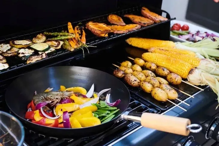 grill-gazowy-campingaz-select-4-lx-plus-cechy-dodatkowe-kolka-pojemnik-na-tluszcz-pokrywa-polka-regulacja-temperatury-szafka-termometr